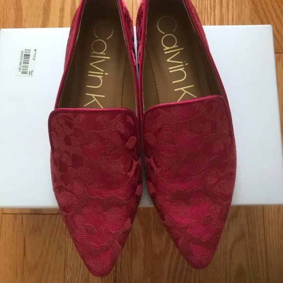 Calvin Klein Shoes - #29 Calvin Klein Pink Fabric Loafers